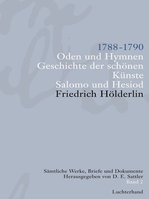cover image of Sämtliche Werke, Briefe und Dokumente. Band 2